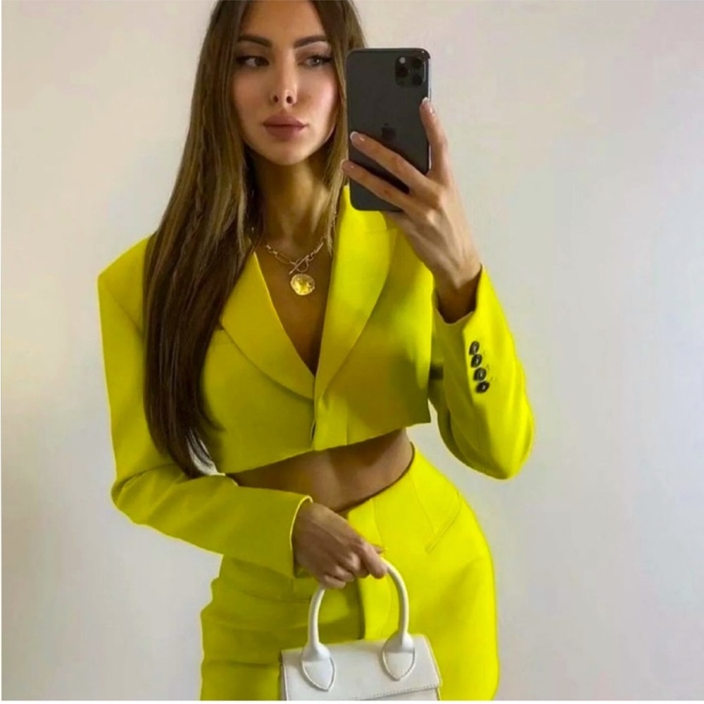 Zara x purple magazine blazer